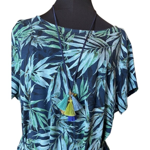 J. Jill Seaside Oasis Tassel Cluster Necklace, Blue Multi, msrp $49 - Picture 9 of 9